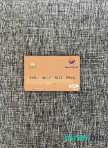 Ethiopia Awash International bank visa obciążyć card wygląd fotograficzny skan PSD + zdjęcie